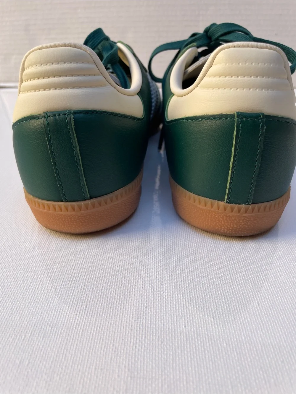 adidas Green and White Samba Sneakers